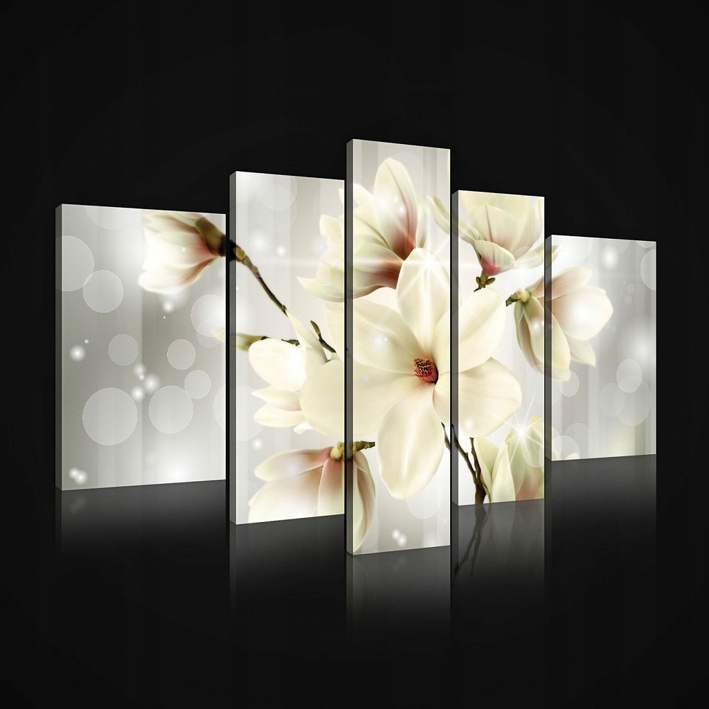 Obraz 170x100 Magnólia biele kvety kvetinová kompozícia nástenná dekorácia