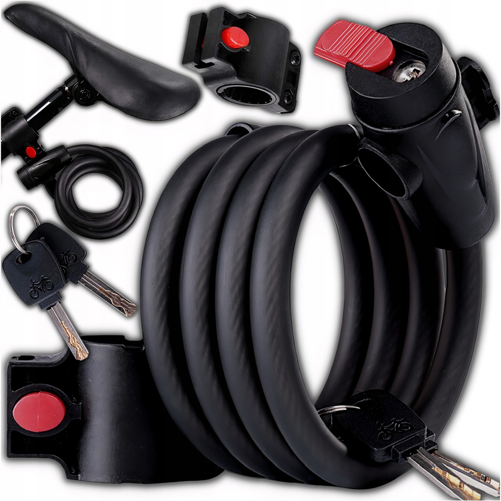 ZAPIĘCIE ROWEROWE BLOKADA DO ROWERU ZABEZPIECZENIE NA KLUCZYK MOCNA LINKA Stan opakowania oryginalne