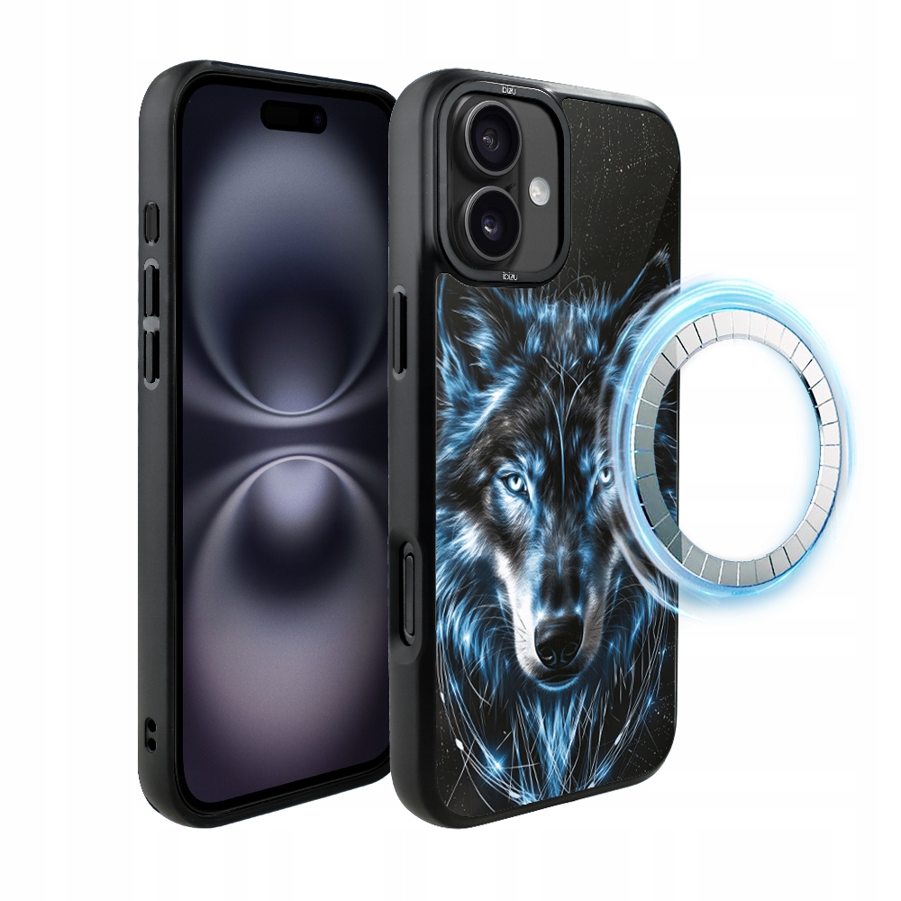 Pouzdro pro iPhone 16 Plus Ibizu DropGuard Matt s MagSafe, Ledový vlk