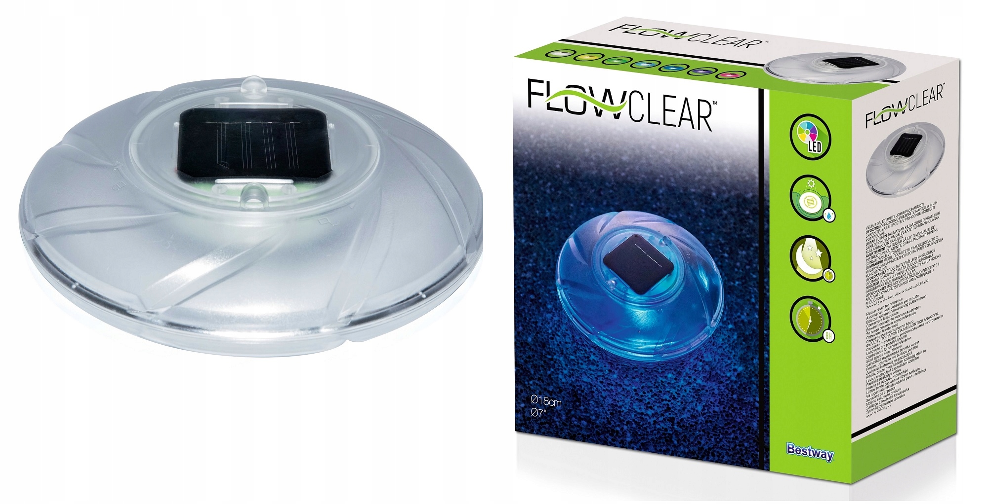 

Lampka Solarna Lampa Pływająca Multi Led do Basenu