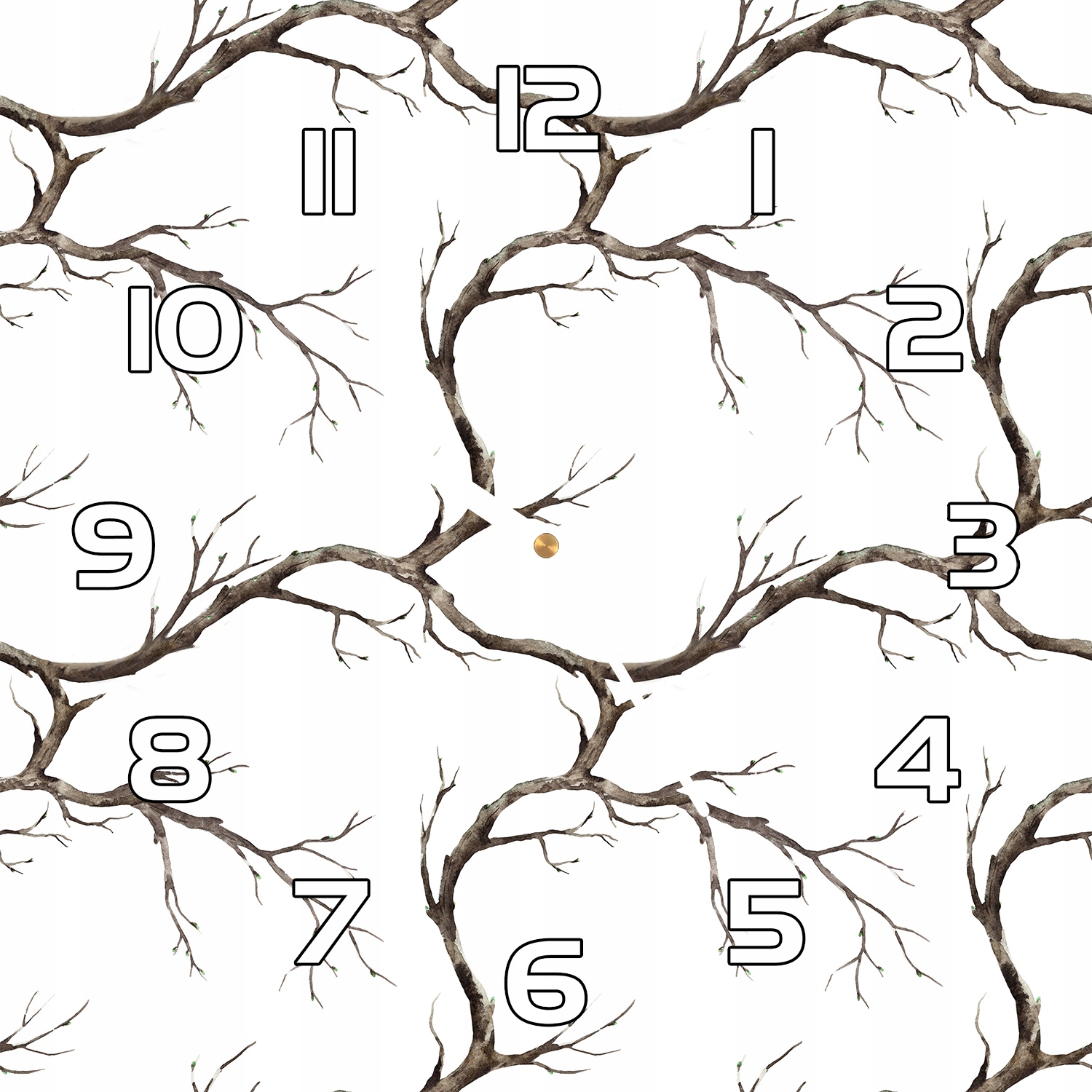 

Zegar szklany na prezent Gałąź natura las 30x30 cm