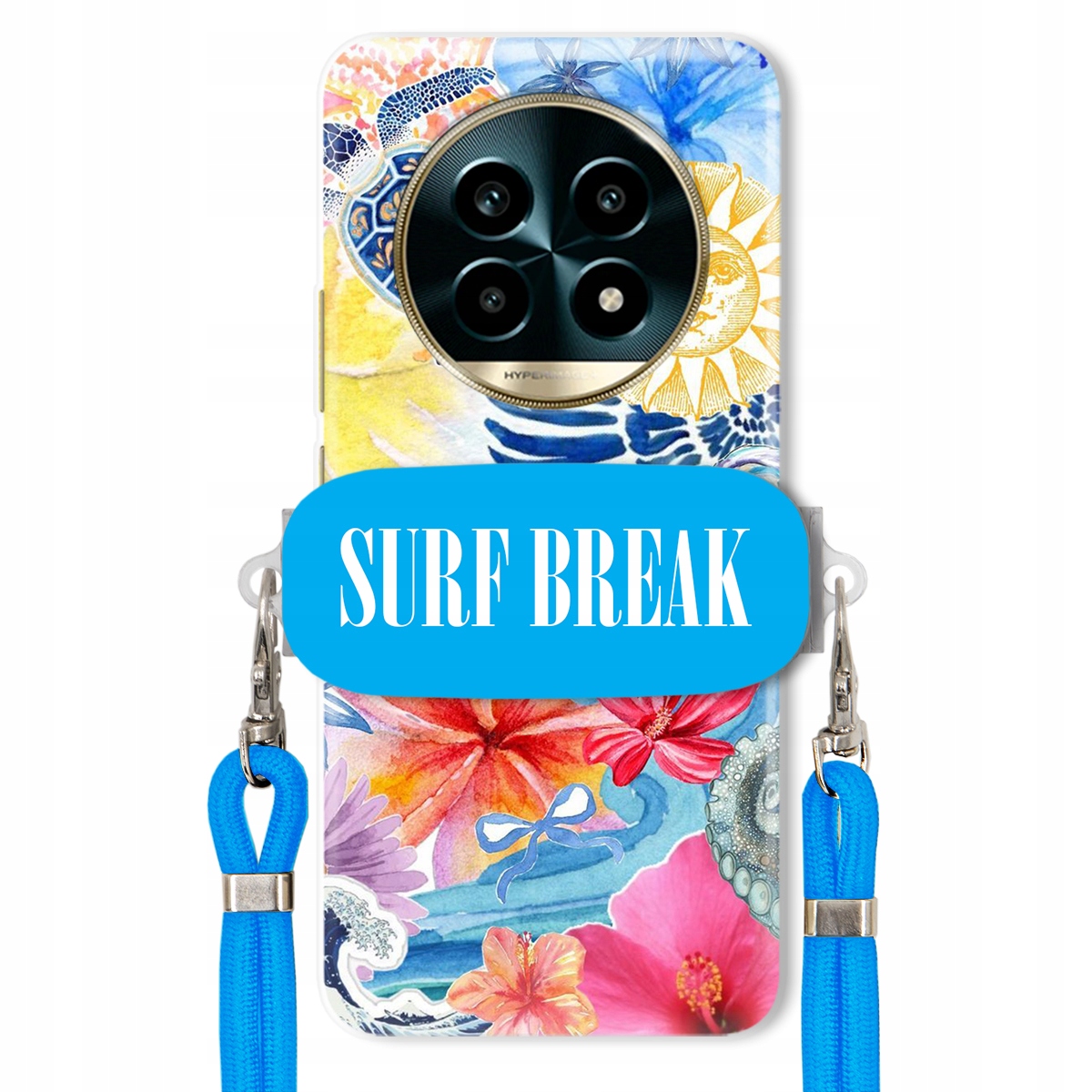 Puzdro pre Realme 13 Pro Plus 5G Modré vodítko držiak Surf Break Lata