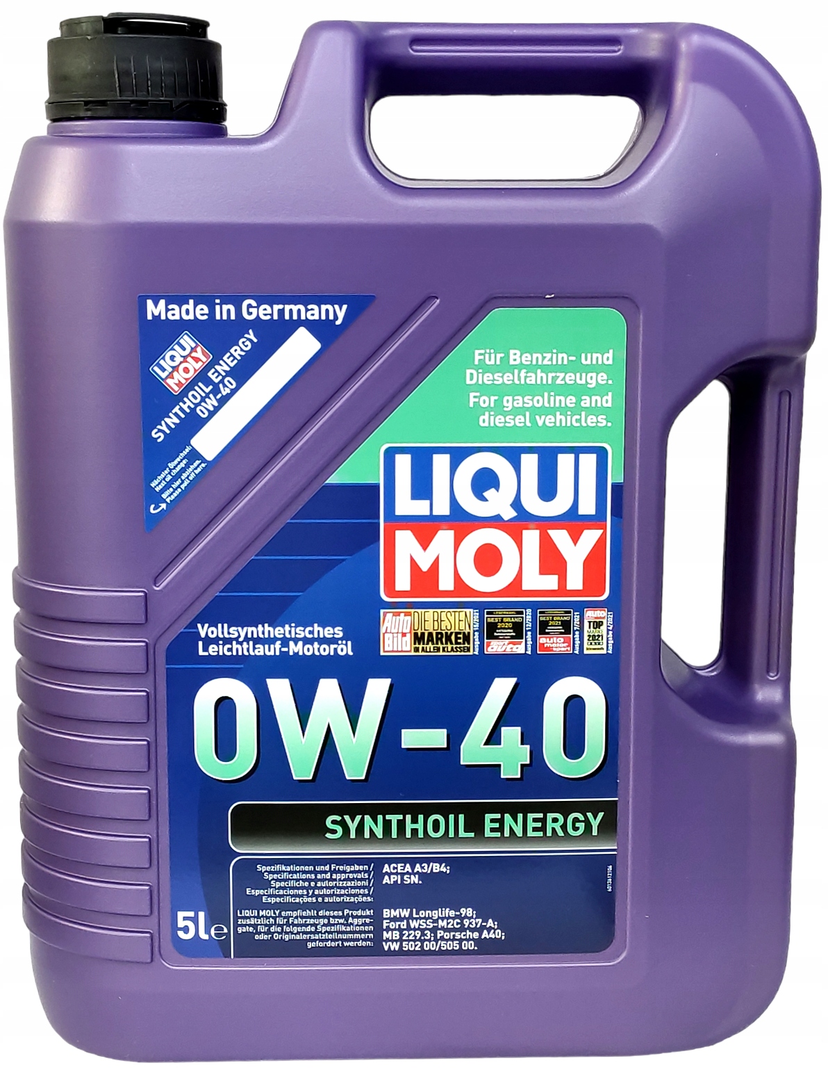 Olej Liqui Moly Energy 0W40 Synthoil 5L