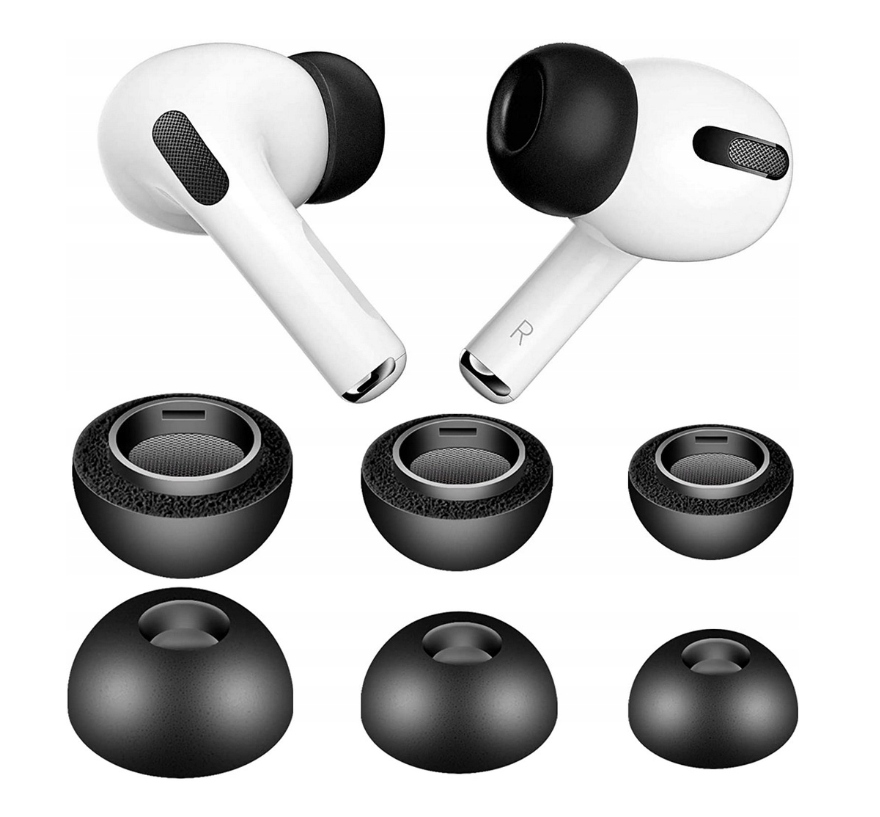 GUMKI NAKŁADKI DOUSZNE DO AIRPODS PRO S M L JAKOŚĆ HQ