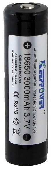 

Kp ICR18650-300PCM 3000mAh Li-ION Protected 3,7V