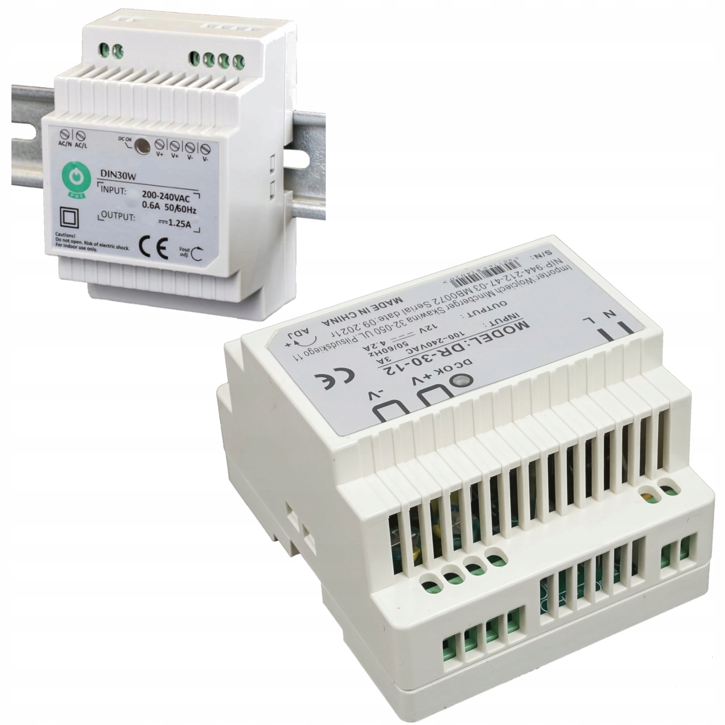 

Zasilacz do taśm Led na szynę Din 2,5A 30W 12V