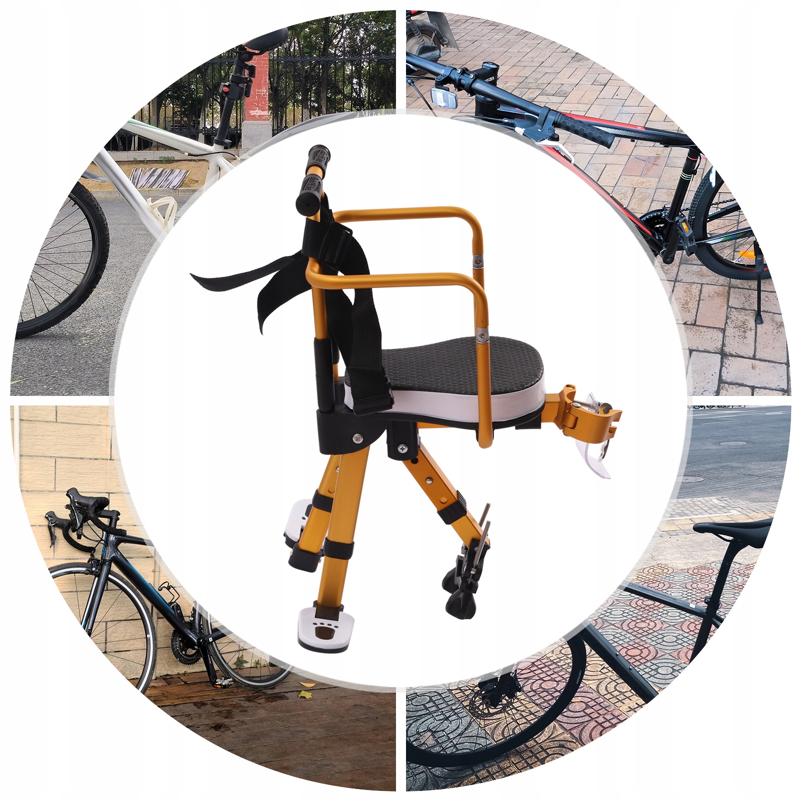 FOTELIKI DZIECIĘCE DO ROWERÓW ŻÓŁTY+CZARNY Model FOTELIKI DZIECIĘCE DO ROWERÓW CZARNY