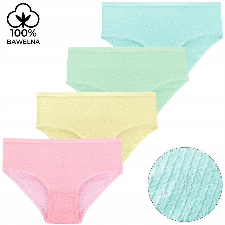 

4X Bawełniane 100% Figi Damskie Majtki Moraj r. M