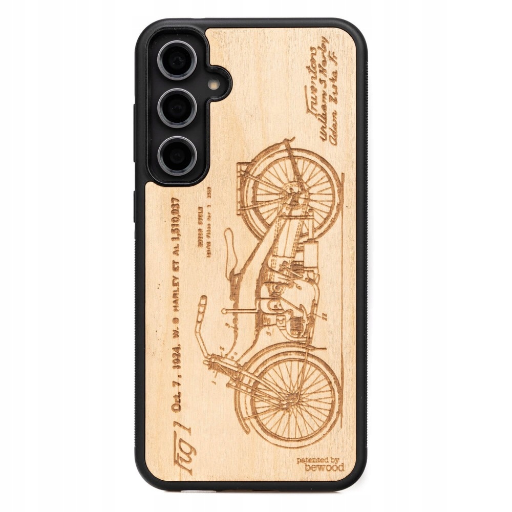 Dřevěné Pouzdro Bewood pro Samsung Galaxy S23 Fe Harley Patent Aniegre