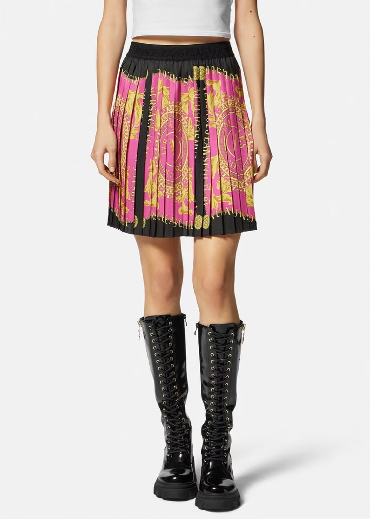 Versace Jeans Couture Plásovaná Sukně Sukně (xs)