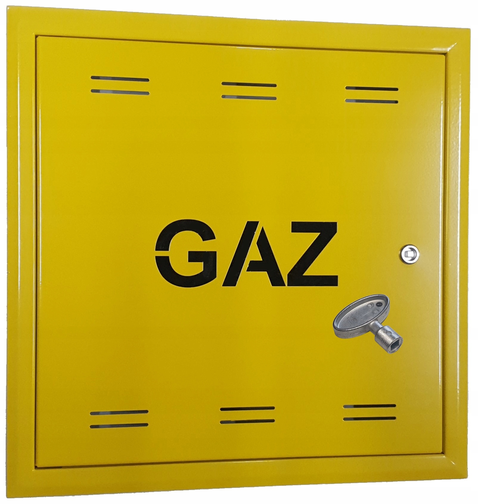 Plynová Dvířka Kovová Krabička 40x40x5 Žlutá Na Klíč Polské