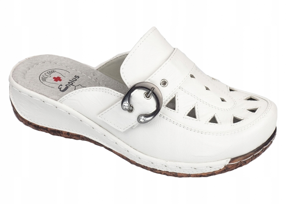 KLAPKI DAMSKIE LETNIE ZDROWOTNE BIAŁE 038-2 Marka inna