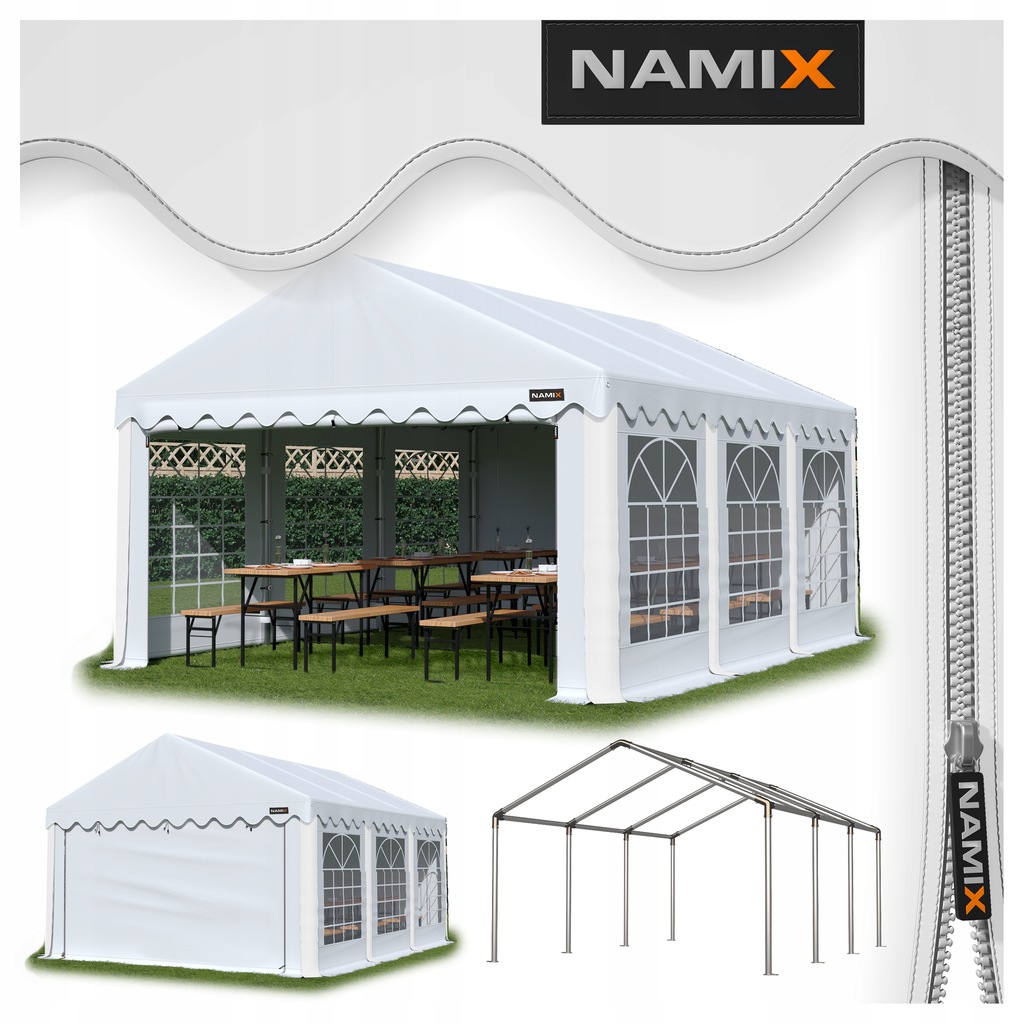Namiot Basic 4x6 imprezowy ogrodowy Różne Ściany Boczne