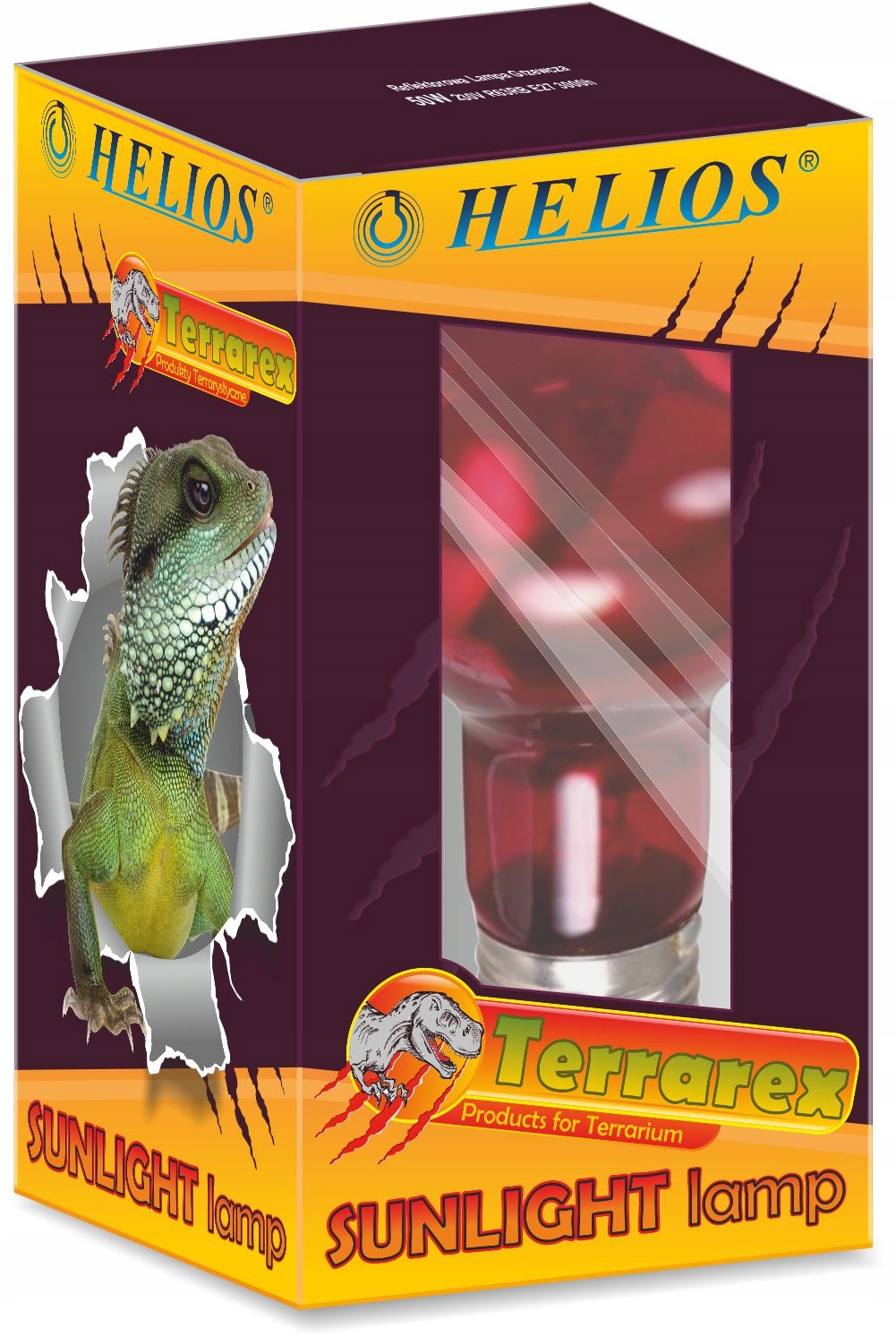 Lampa grzewcza infrared podczerwieni Helios Terrarex terrarium 75W E27 Liczba sztuk 1 szt.