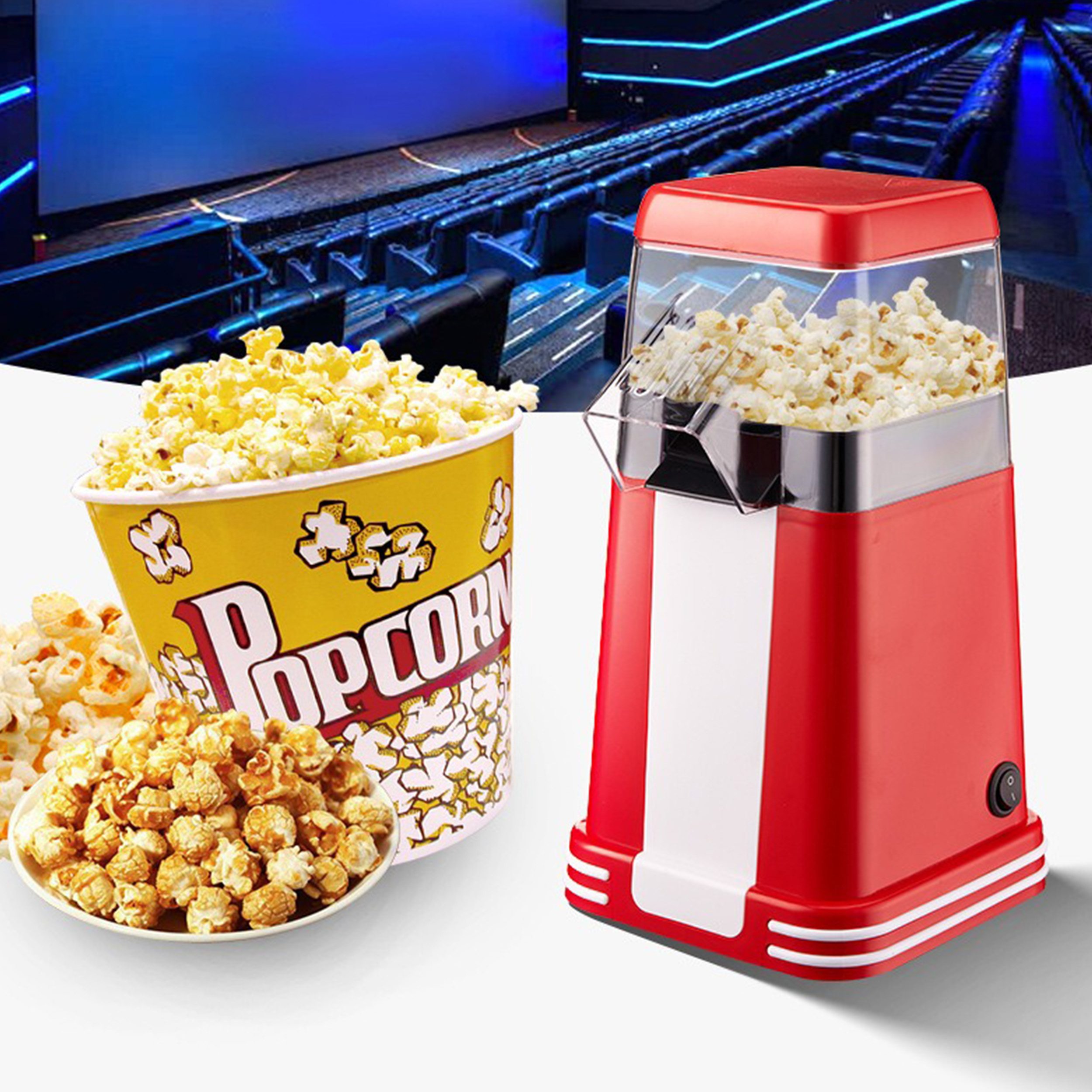 Stroj Na Popcorn Domácí Zařízení Mini Beztukový Strojek 1200 W