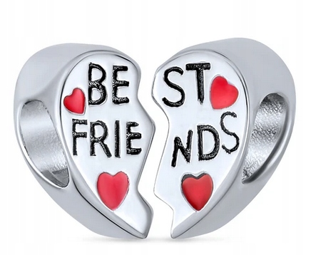 

Charms do Pandora Best Friends przyjaźń dwa serca