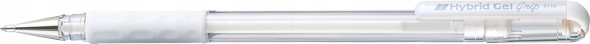 

Długopis żelowy Pentel Hybrid Grip K118M biały
