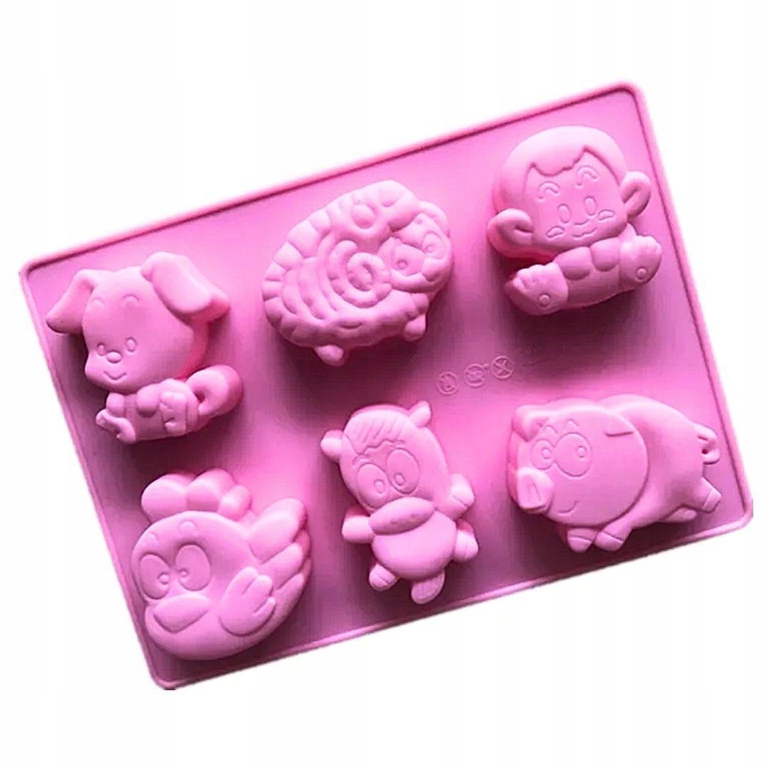 

Formy silikonowe zwierzęta domowe Folwark 6 sztuk