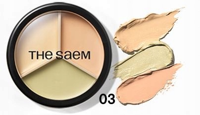 Saem Cover Perfection Korektor na obličej Triple Pot 03 Correct Up Beige