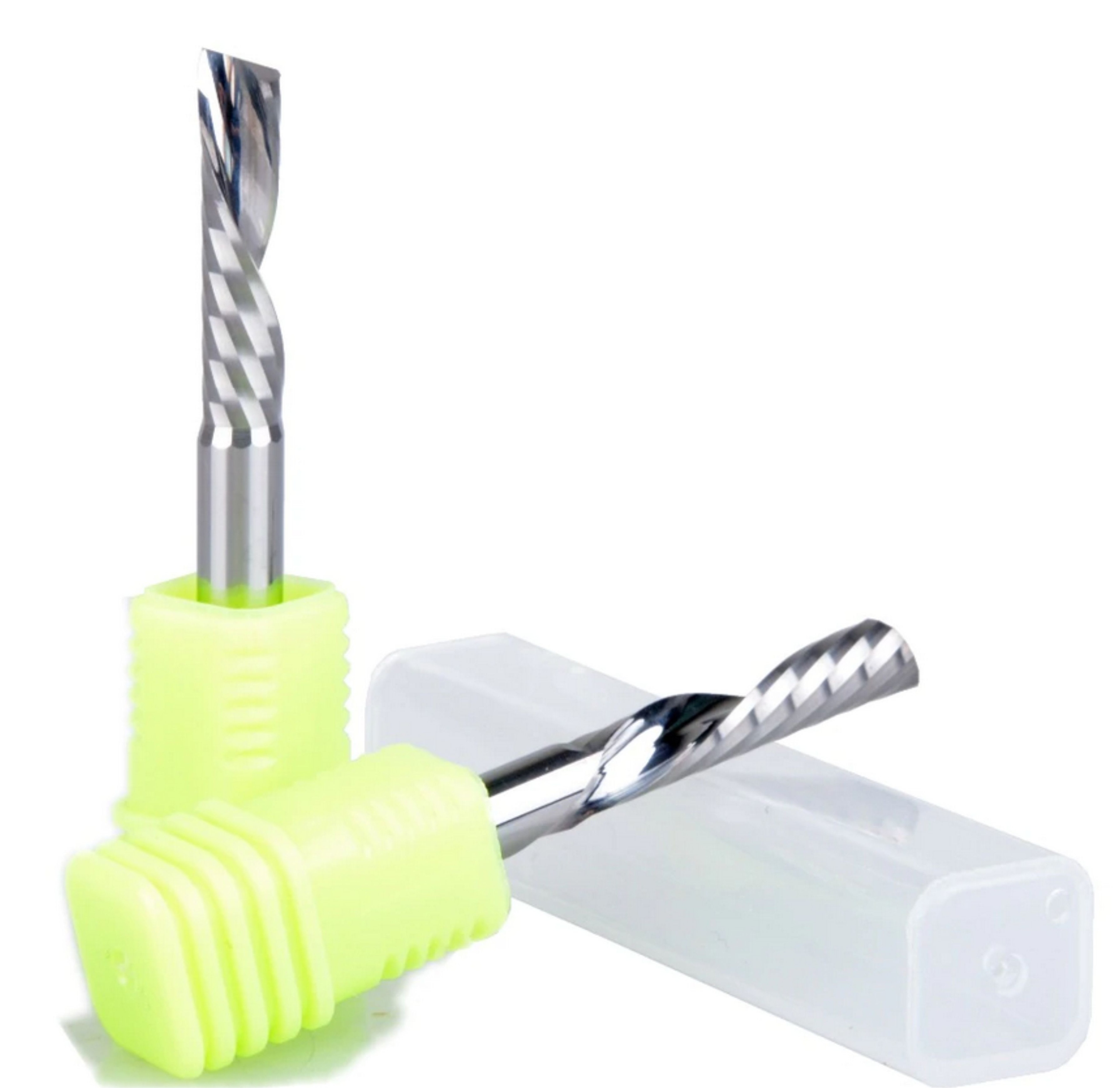 Frez 3.175/17 spiralny lewoskrętny downcut 1 pióro