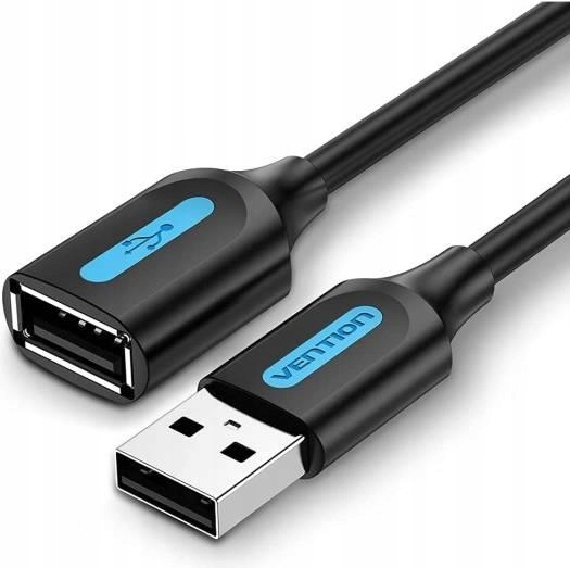 Kabel Usb 2.0 Vention 1.5m Czarny Przedłużacz Usb-a Model Cbibg