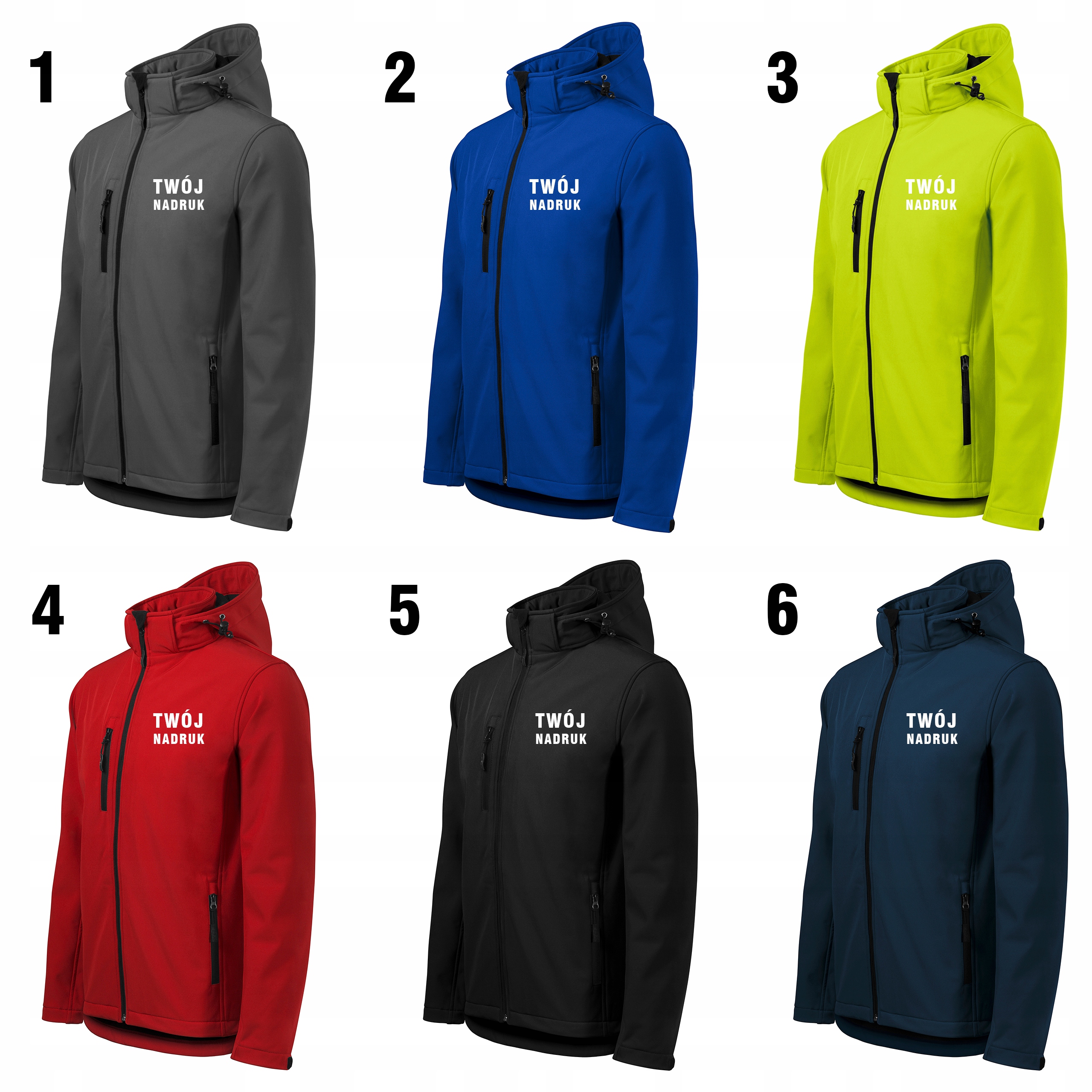 Kurtka softshell męska z Twoim nadrukiem LOGO 5szt Kod producenta SF