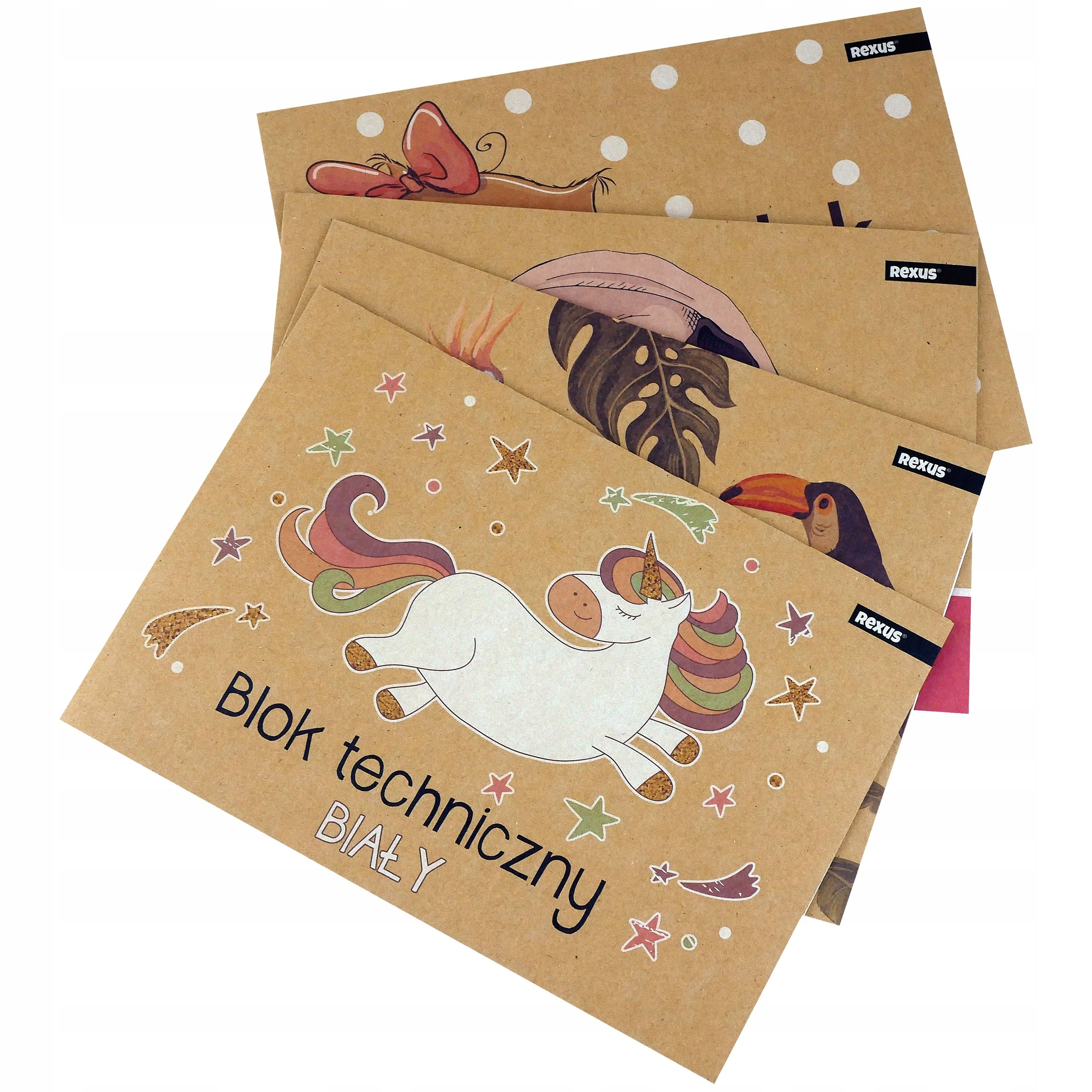 BLOK TECHNICZNY BIAŁY 10 KARTEK FORMAT A4 BENIAMIN Kolor biały