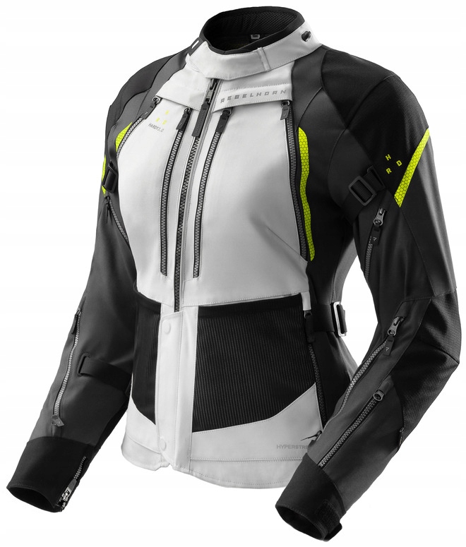 Rebelhorn Hardy 3.0 Lady Black Grey Fluo Yellow Motocyklová Bunda