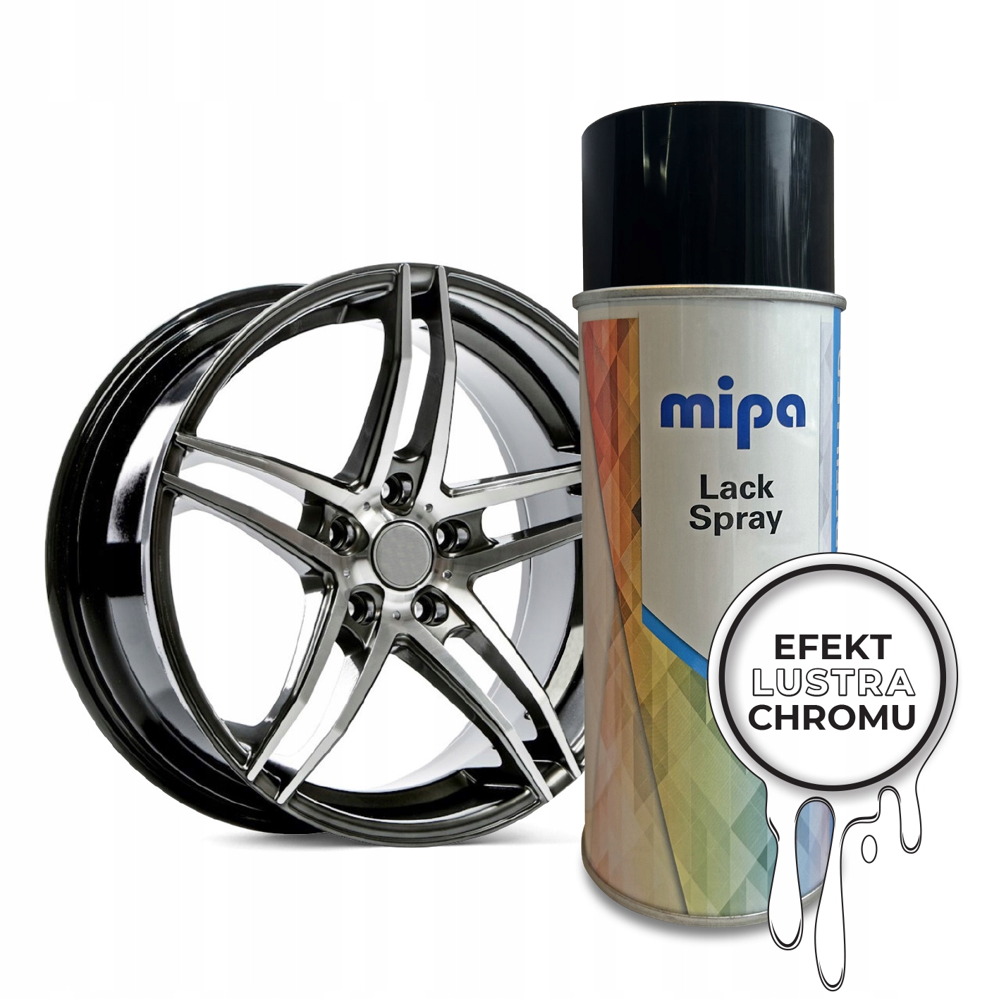 Mipa Lakier do FELG efekt lustra chromu Spray - 400 ml