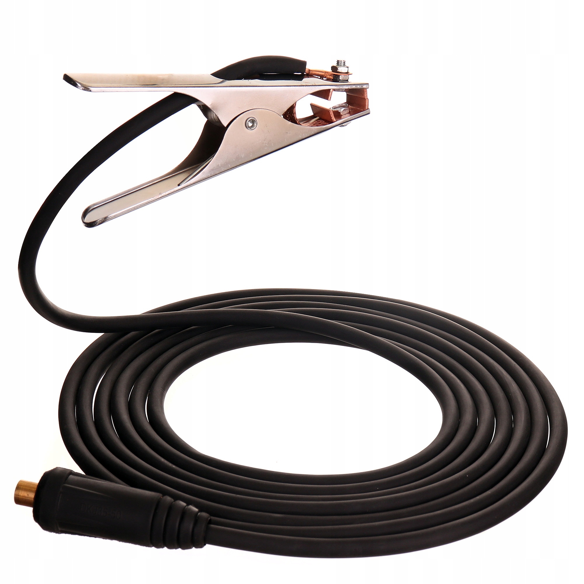 Przewód Kabel spawalniczy masowy 200A 5m Łw/łp 50 25-50, Trzpień 13mm