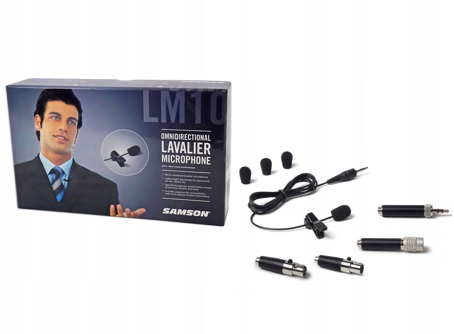 Samson LM10B lavalier nízkoprofilový miniaturní kondenzátorový mikrofon 3 mm