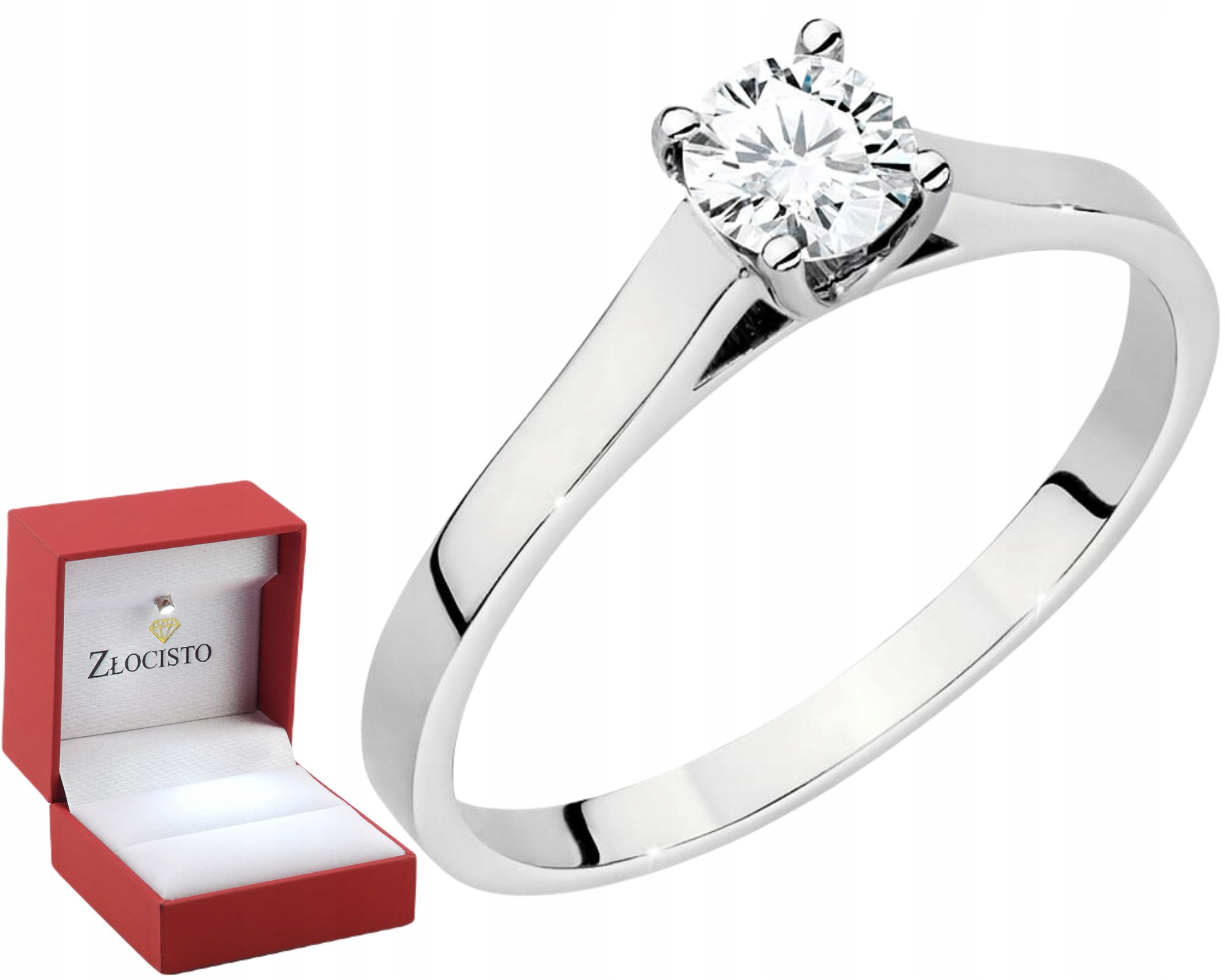 Prstýnek Z Bílého Zlata S Laboratorním Briliantem 585, Každá Velikost