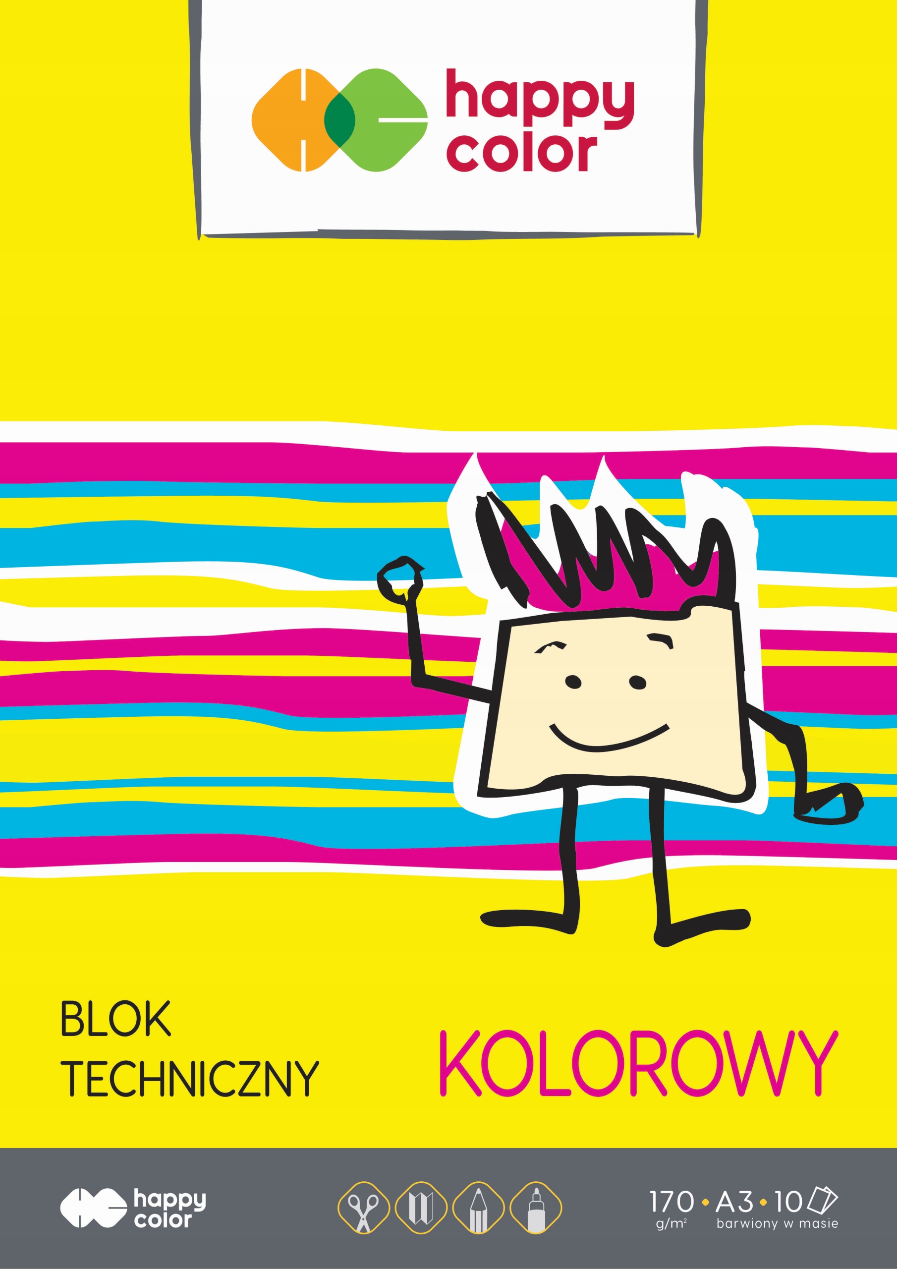 

Blok techniczny kolorowy 170 g/m2 A3