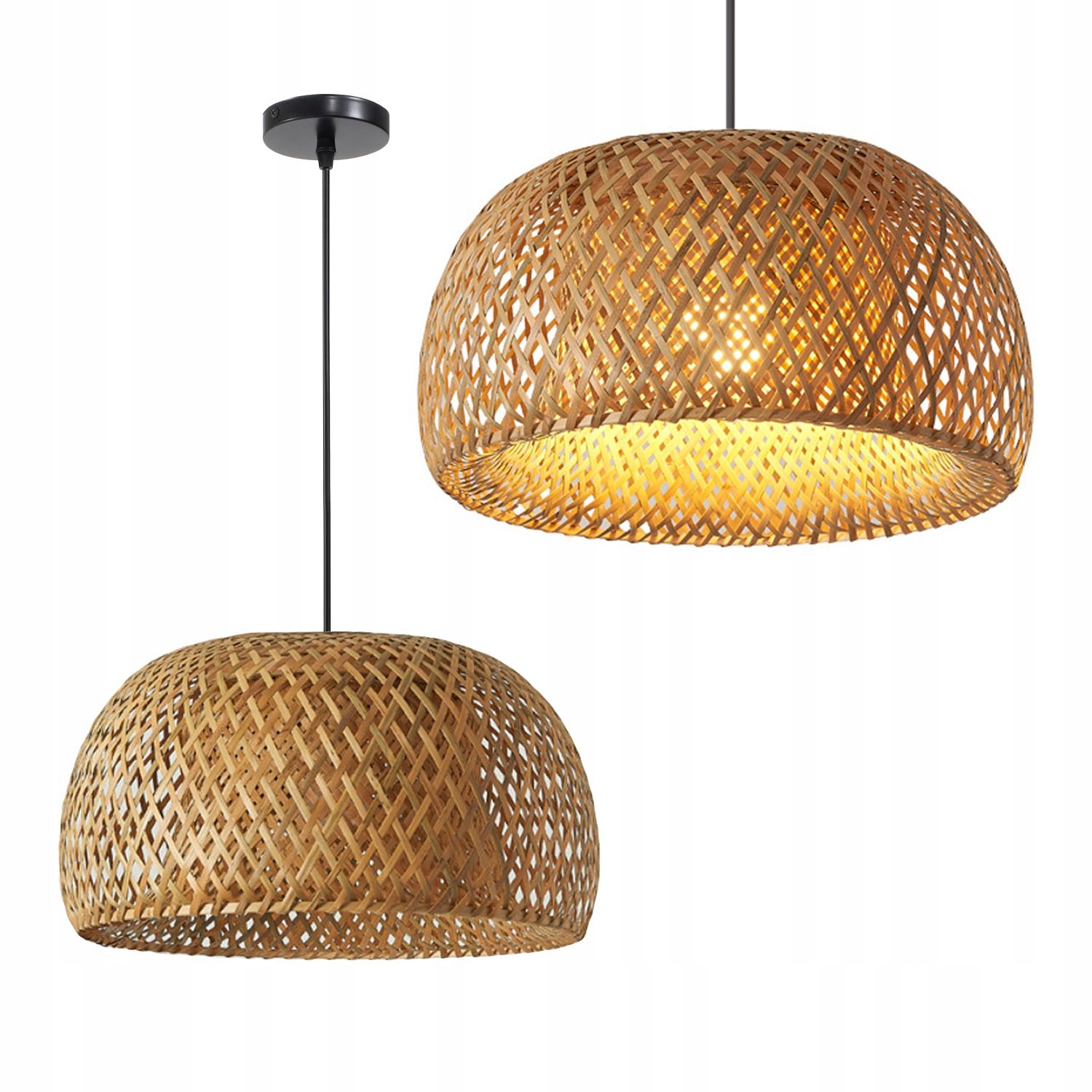 

Lampa APP886 naturalna pleciona bambusowa boho