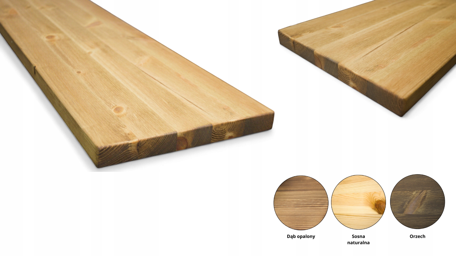 Dřevěná police Vintage Industrial Rustikální deska 180 cm x 20 cm Boho