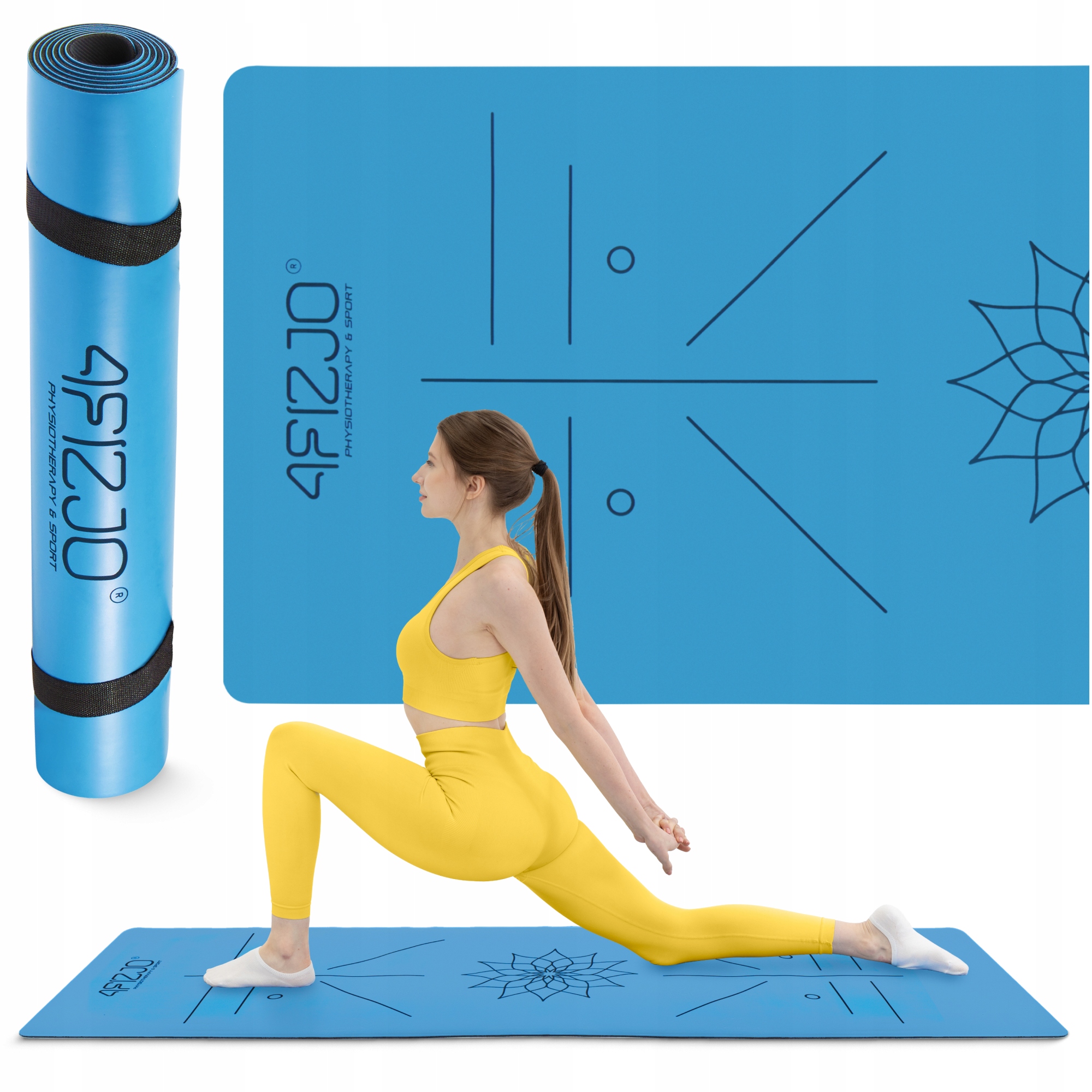 Mata Do Jogi Ćwiczeń Gimnastyczna Ekologiczna Profesjonalna Gumowa Kauczuk