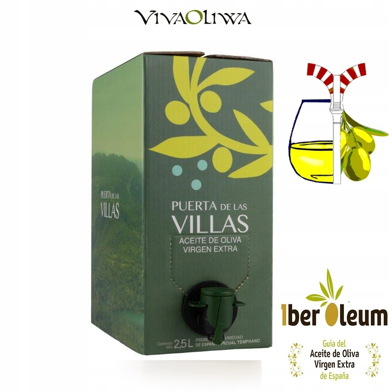 Zelený extra panenský olivový olej Picual Puerta de las Villas 0,12% 2,5 L