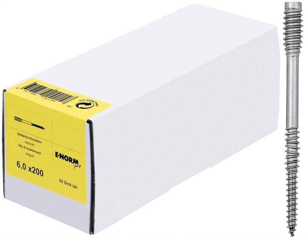 Wkrety dystansowe, ocynk.galwan. 6x100 E-NORMpro