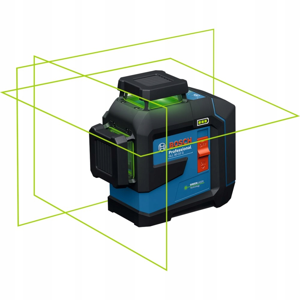 Laser krzyżowy Bosch Gll 80-33 G zielony 80m