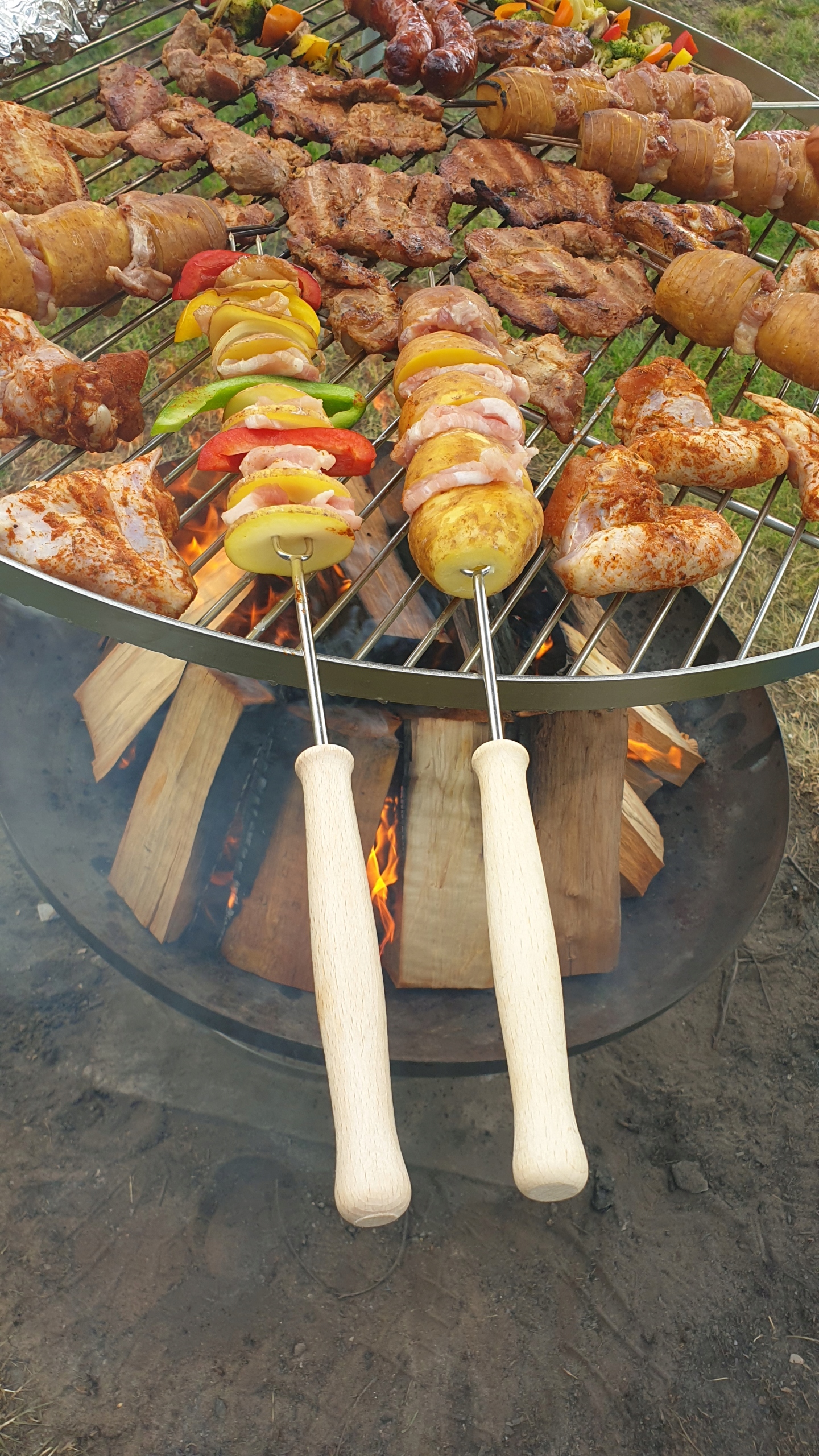 Szpikulce widelce do szaszłyków 50 cm 6 szt. INOX Waga produktu z opakowaniem jednostkowym 1 kg