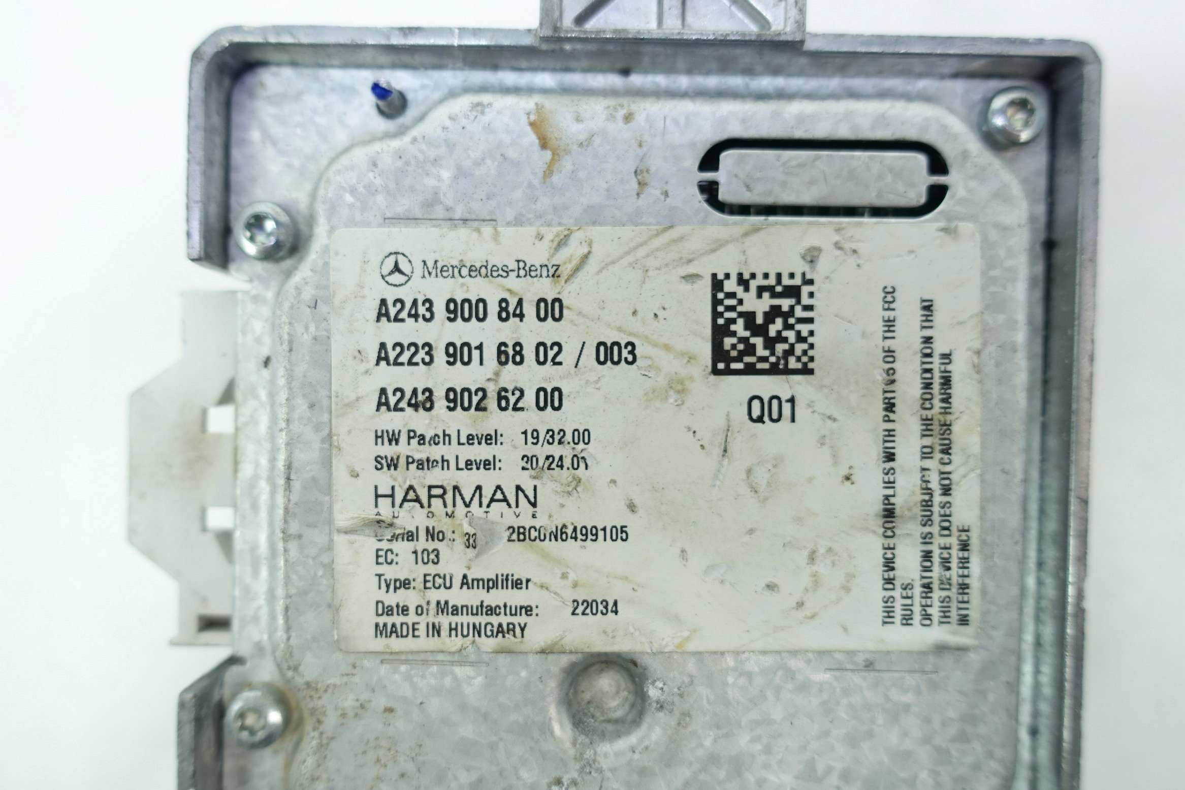 amplifier HARMAN MERCEDES W223 W447 A2439008400