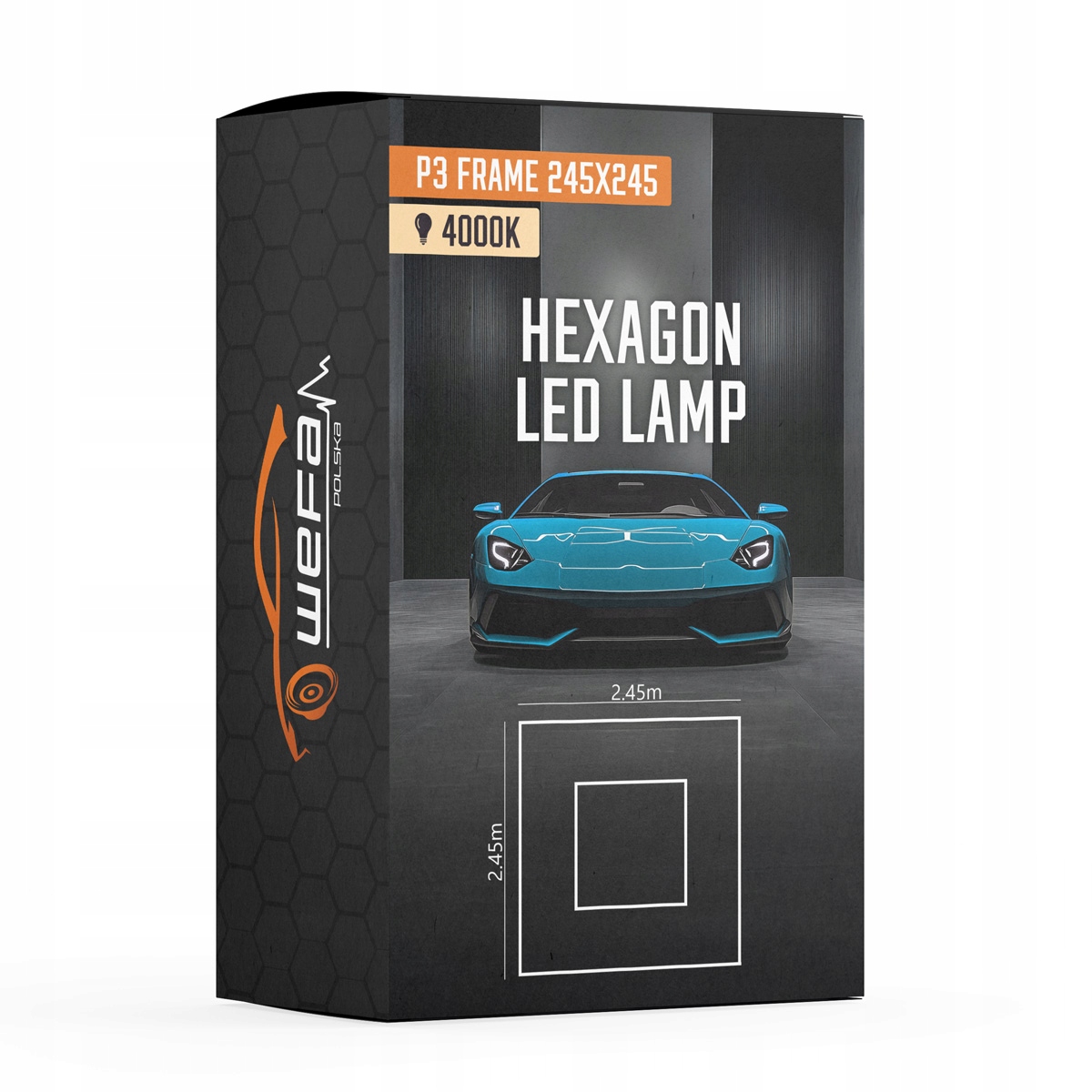 Led lampa Frame 245x245 4000K Obdélník Čtverce Dílna Garáž Obývací pokoj