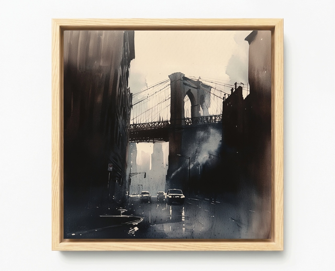 Obraz Rama American Box Mesto New York Brooklynský Most Brooklyn 60x60