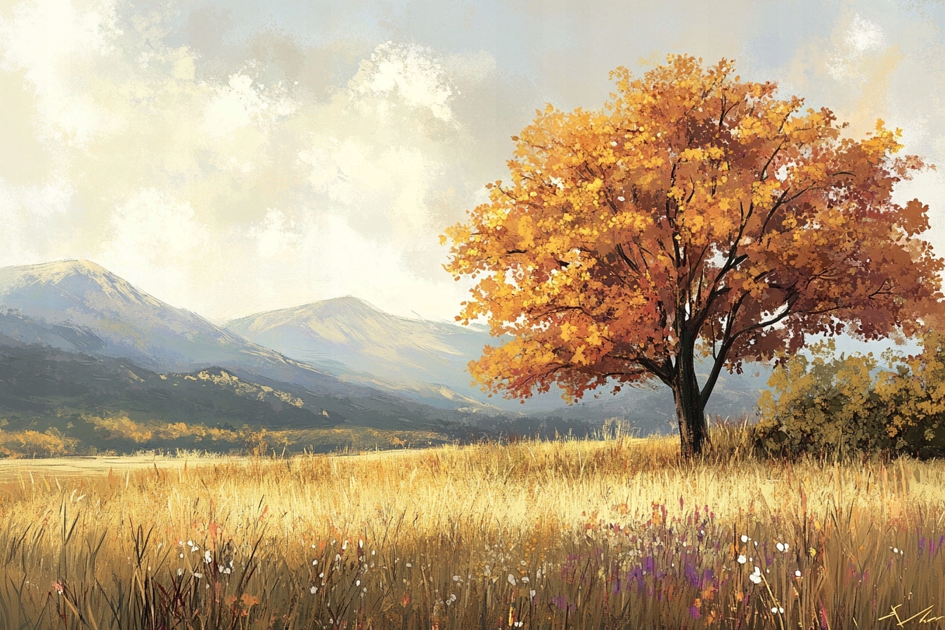 Obraz Na Plátně Canvas Krajina Venkovní Hory Dřevo Podzim 120x80