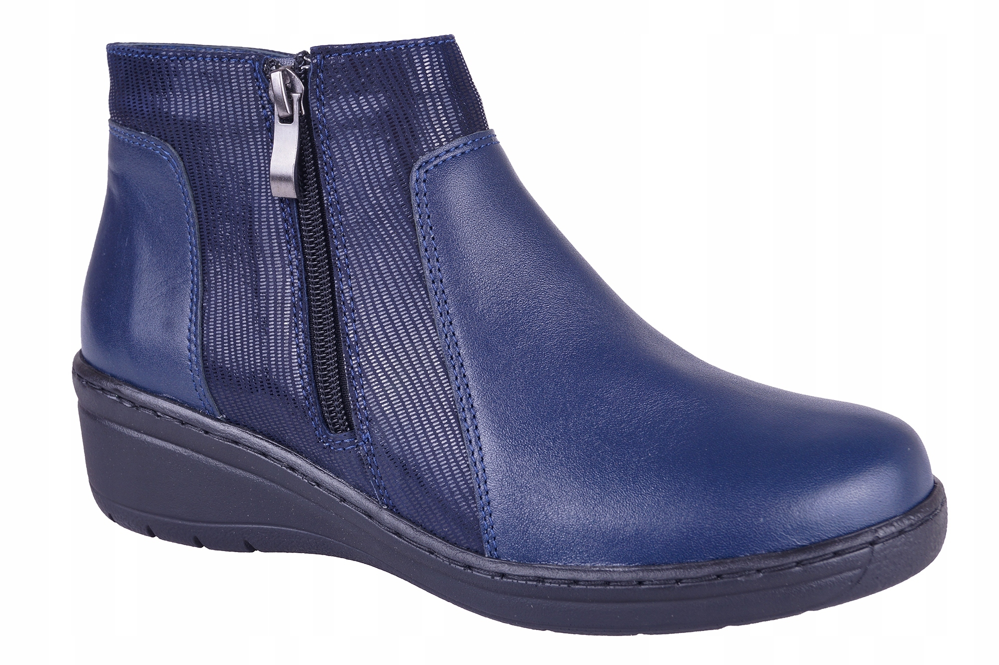 KOMFORTOWE BOTKI SKÓRZANE WIELBUT K-254 GRANAT 37