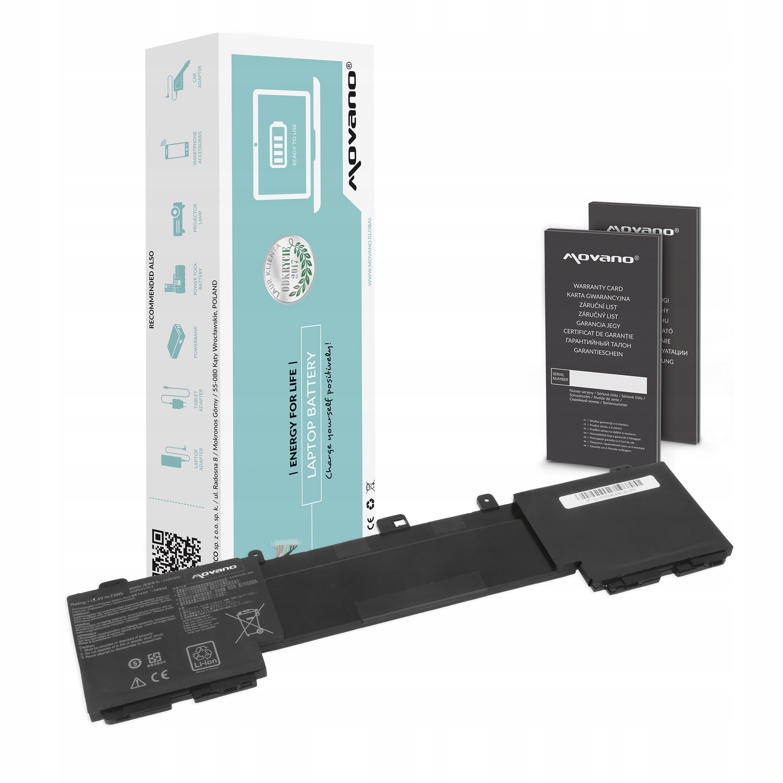 Batéria Movano pre Asus Zenbook Pro UX550V, UX550VD, UX550VE