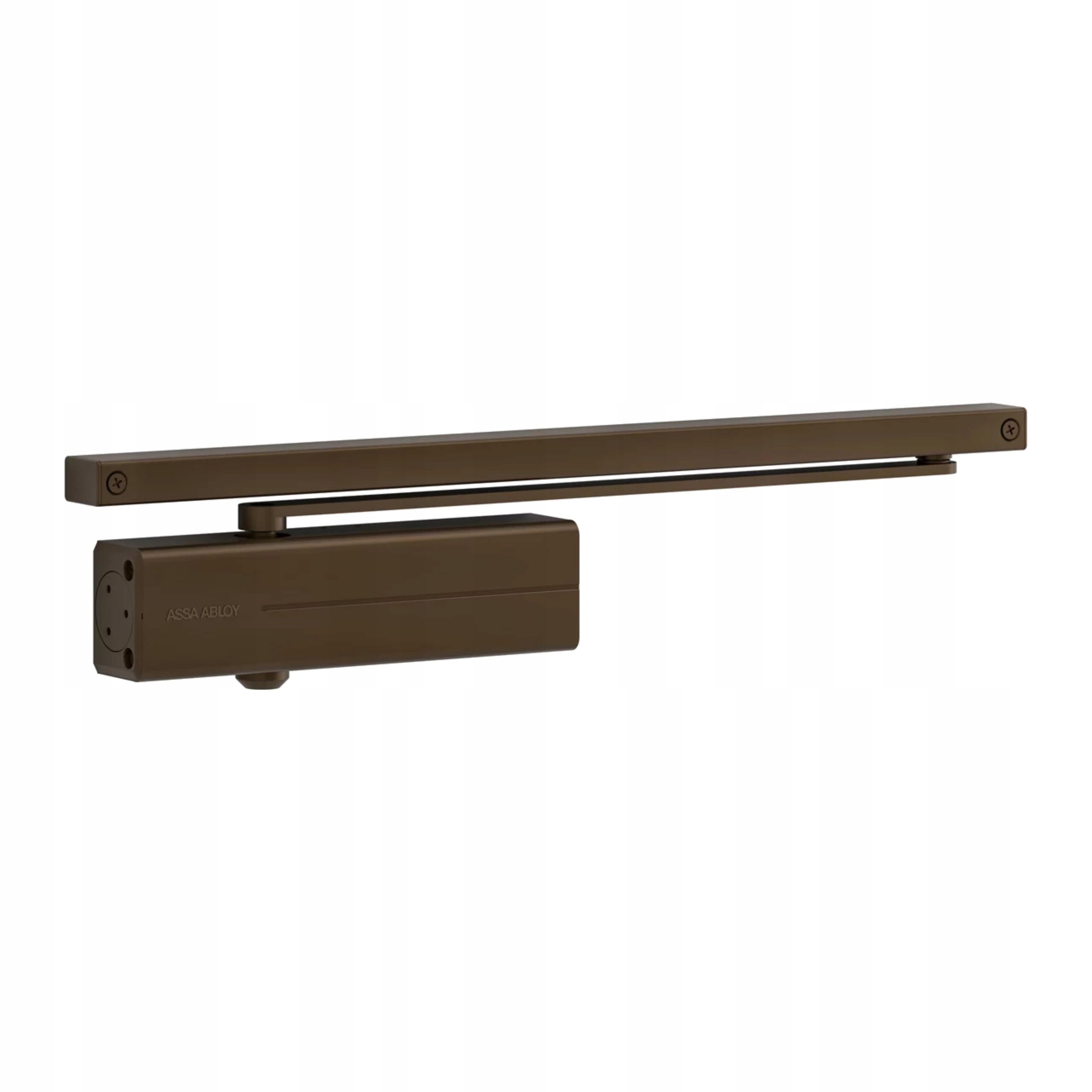 samozatvárač Assa Abloy DC135 s klznou lištou, hnedý Ral 8014