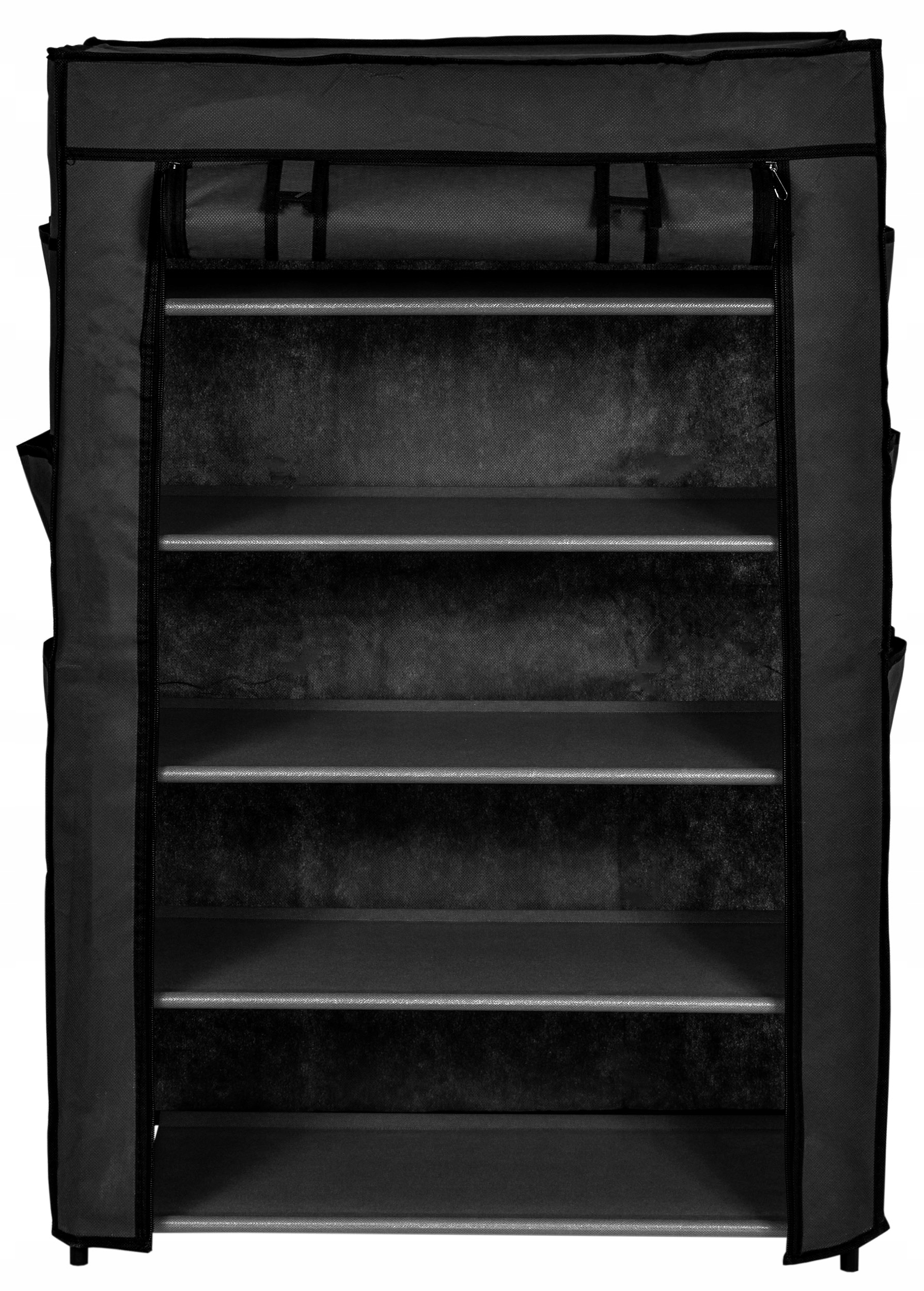 SZAFKA NA BUTY CZARNA TEKSTYLNA REGAŁ STOJAK PÓŁKI GARDEROBA ORGANIZER LOFT Marka Gockowiak