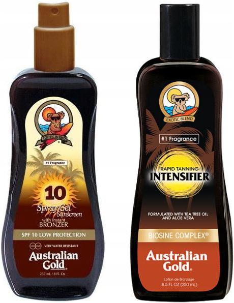 Bronzer ve spreji Australian Gold Spf 10 237ml Rychloopalovací mléko 250ml
