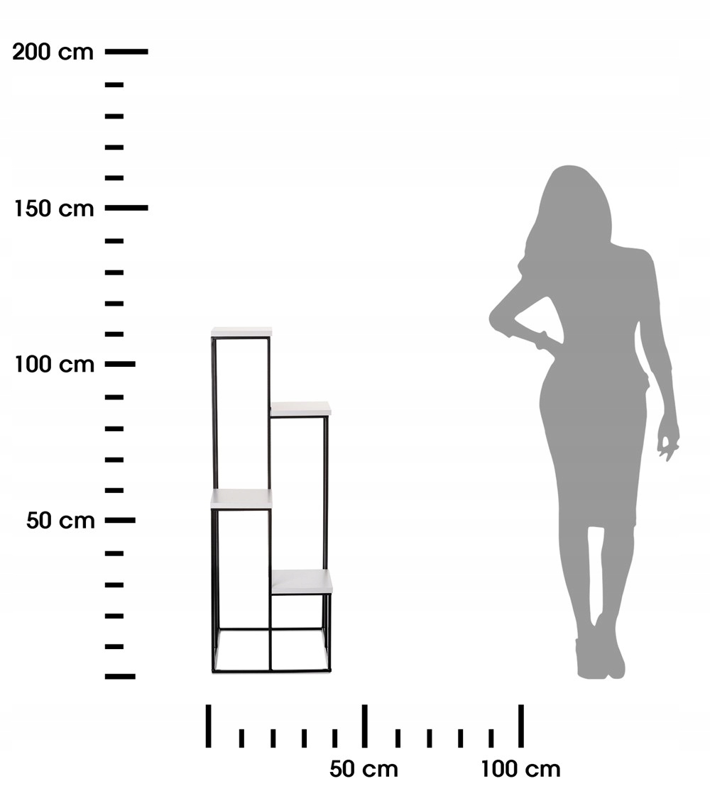 BIAŁY NOWOCZESNY KWIETNIK WOLNOSTOJĄCY METAL 110CM Marka HowHomely